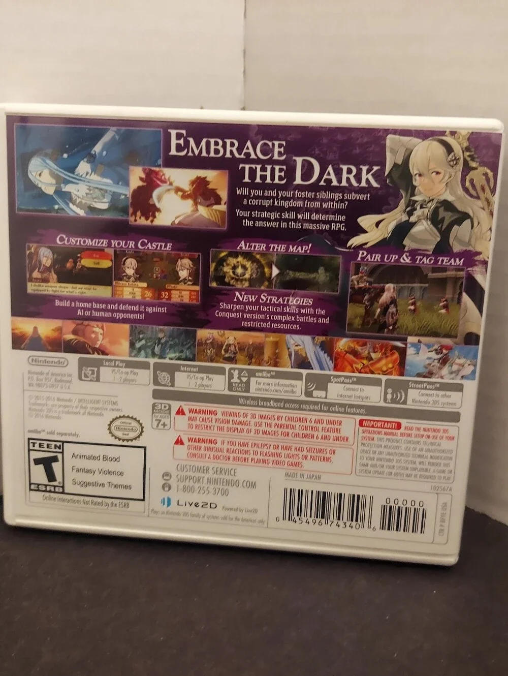 Fire Emblem Fates Conquest for Nintendo 3DS Fire Emblem Fates conquest 3ds cib